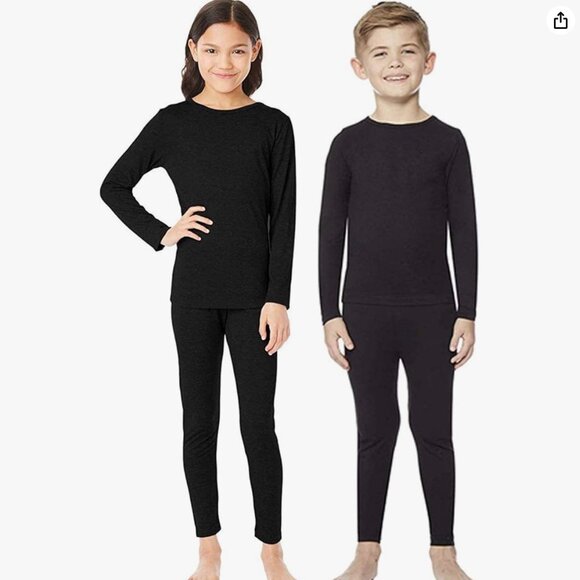 NWT - 32 Degrees Kid's Heat Base Layer Long Sleeve Crew Neck and Legging Set - S - Picture 4 of 4